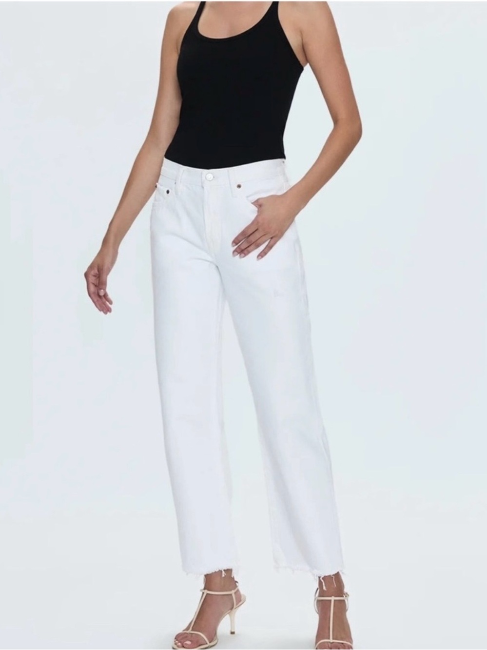 Pistola Lennon White High Rise Cropped Bootcut Jeans - Size: 29